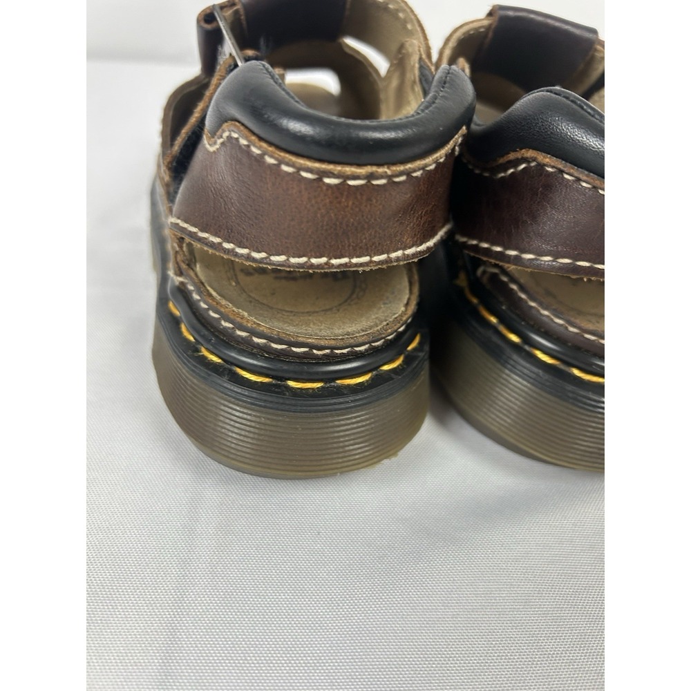 Vintage Y2K Dr Martens 9064 Brown Leather Fisherman Sandals Womens 8 Made in UK - Picture 11 of 13